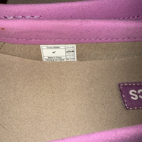 Crocs Shoe Womens 7 Pink Marin Colorlite Loafers Casual Slip On - Picture 3 of 6